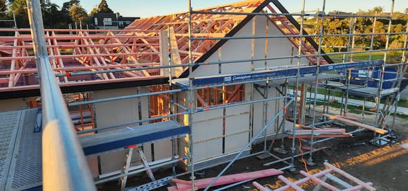Hubbard Building framing stage